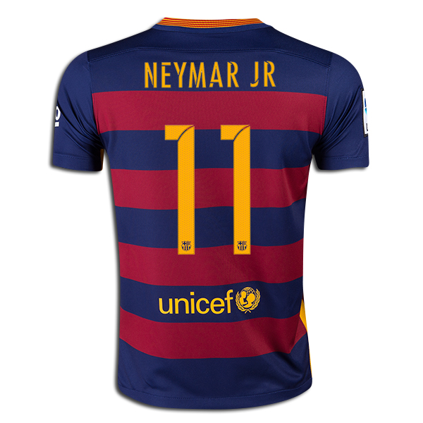 Nike Neymar Barcelona Youth Home Jersey 