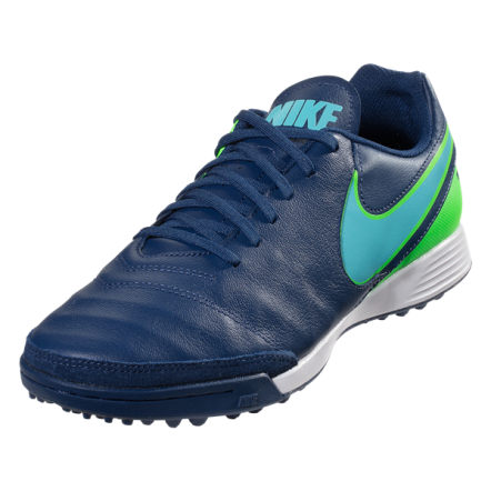 Nike Tiempo Genio II Leather TF - Coastal Blue/Polarized Blue/Rage Green
