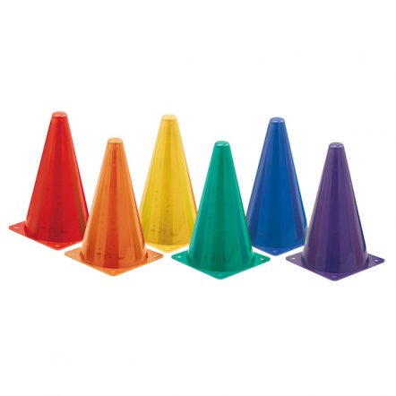 9" Field Cones (Multi Color) (Pack of 6)