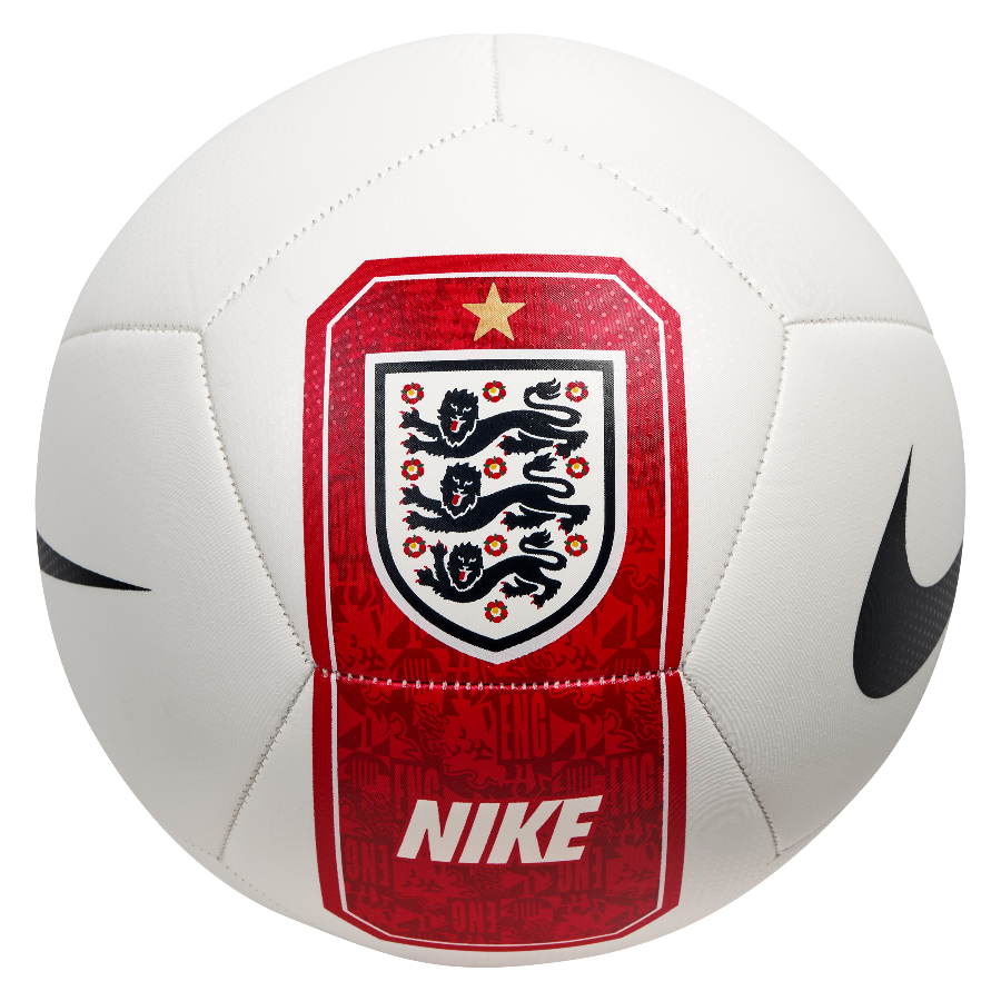 England Nike Pitch Soccer Ball - White/Red